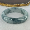 Transparent Slight Purple with Moss Green to Black Piao Hua Sodium Feldspar Jade Bangle 水沫玉手镯 Internal Diameter 59.6mm 76.93g 17.4 by 10.1mm