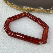 Natural Carnelian Agate Bracelet 天然红玉髓玛瑙手链 for Balancing Mind Body Spirit, Removes Negativity, Restores Hope and Enthusiasm 24.00g 16.5cm 12.0 by 8.1mm 15 Lulu Tong - Huangs Jadeite and Jewelry Pte Ltd