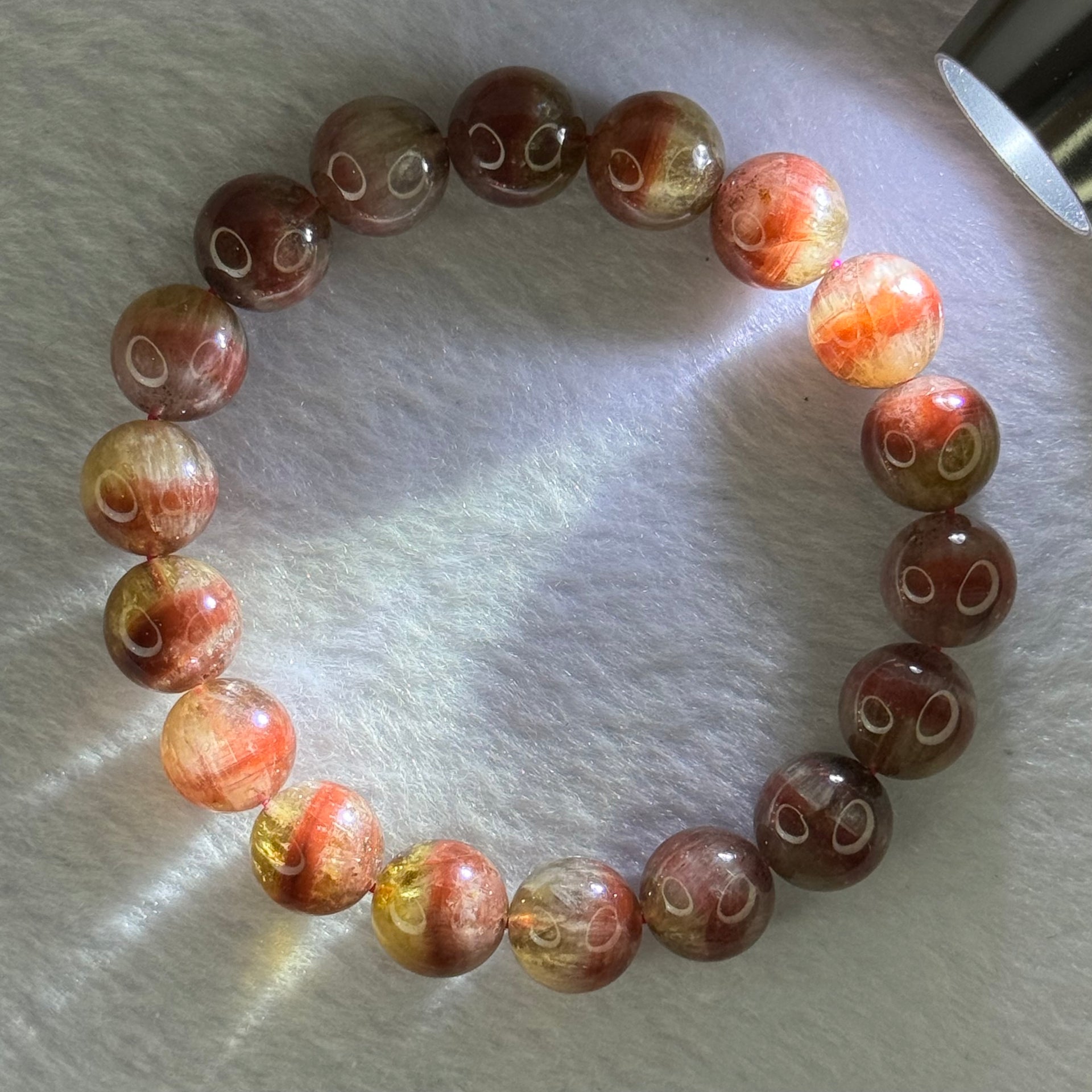 Above Average Natural Auralite 23 Bracelet 天然激光23手链 39.79g 18cm 11.8mm  18 Beads - Huangs Jadeite and Jewelry Pte Ltd