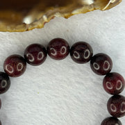 Natural Blood Zitan Beads Bracelet 天然血檀木手链 14.29g 18cm 12.1mm 17 Beads - Huangs Jadeite and Jewelry Pte Ltd