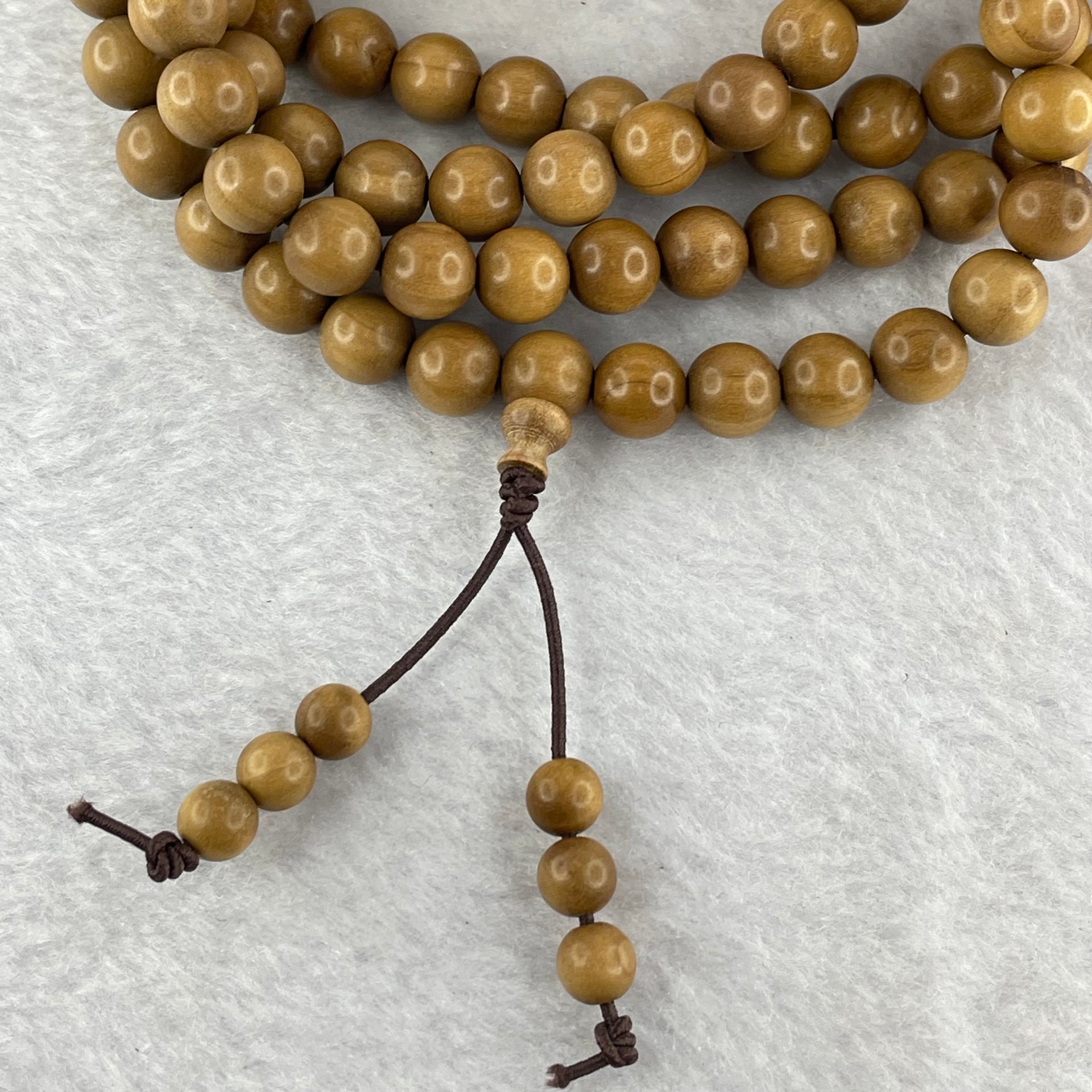 Natural Wild Old India Sandalwood Necklace 印度老山檀  30.98g 8.3mm 108+6 Beads - Huangs Jadeite and Jewelry Pte Ltd