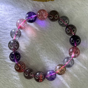 Superior Grade Natural Transparent Blackcurrant Super 7 Beads Bracelet 特级透明天然黑加仑超级七珠手链 43.28g 18cm 12.3mm 17 Beads - Huangs Jadeite and Jewelry Pte Ltd