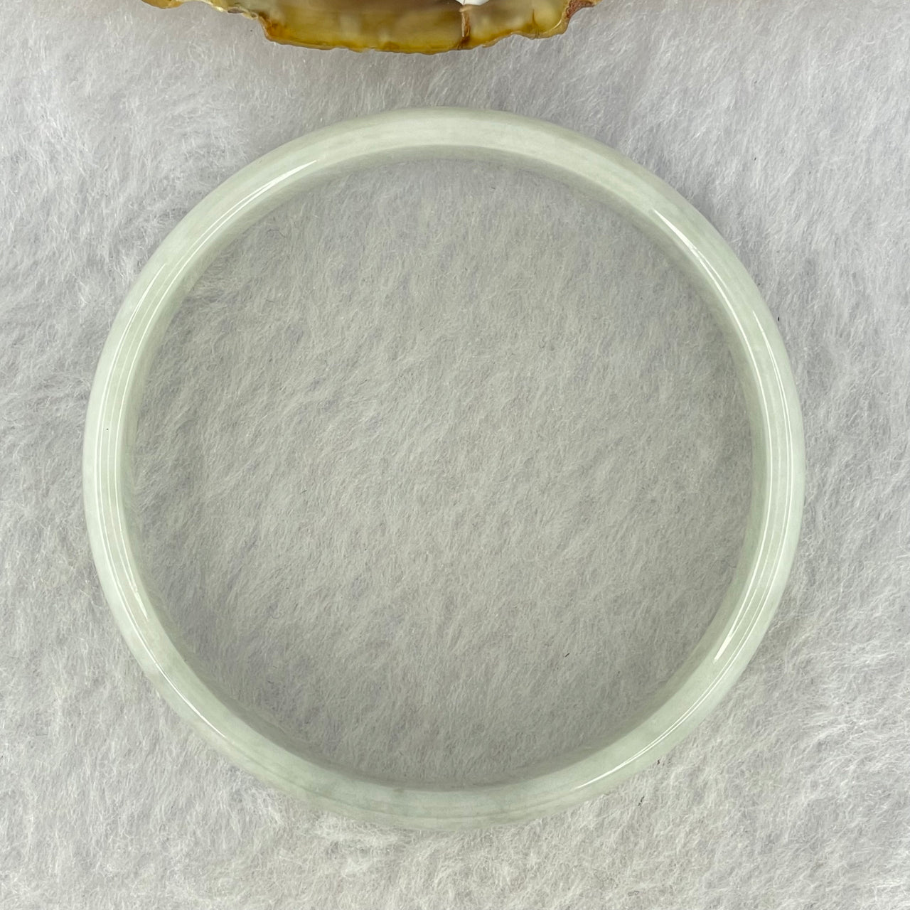 Type A Faint Lavender Green Jadeite Bangle Internal Diameter 52.5mm 23.67g 12.9 by 4.0mm (Close to Perfect)