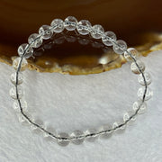 Natural Titanium Rutilated Clear Quartz 11.08g 15cm 6.9mm 27 Beads - Huangs Jadeite and Jewelry Pte Ltd