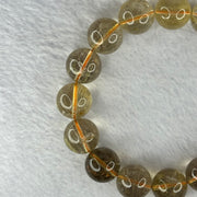 Natural Golden Rutilated Quartz Beads 天然金发水晶手链 68.47g 20cm 14.7mm 16 Beads - Huangs Jadeite and Jewelry Pte Ltd