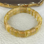 High Quality Natural Golden Rutilated Quartz Quartz Shou Pai Bracelet 顺发金手拍链 32.78g 12.0 mm by 10.4 by 6.7 mm 23 Beads - Huangs Jadeite and Jewelry Pte Ltd