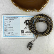 Natural Wild Vietnam Lu Qi Nan Agarwood Beads Necklace 天然野生越南鹿其南沉香珠项链 31.50g 8.7 mm 108 +6 Beads - Huangs Jadeite and Jewelry Pte Ltd