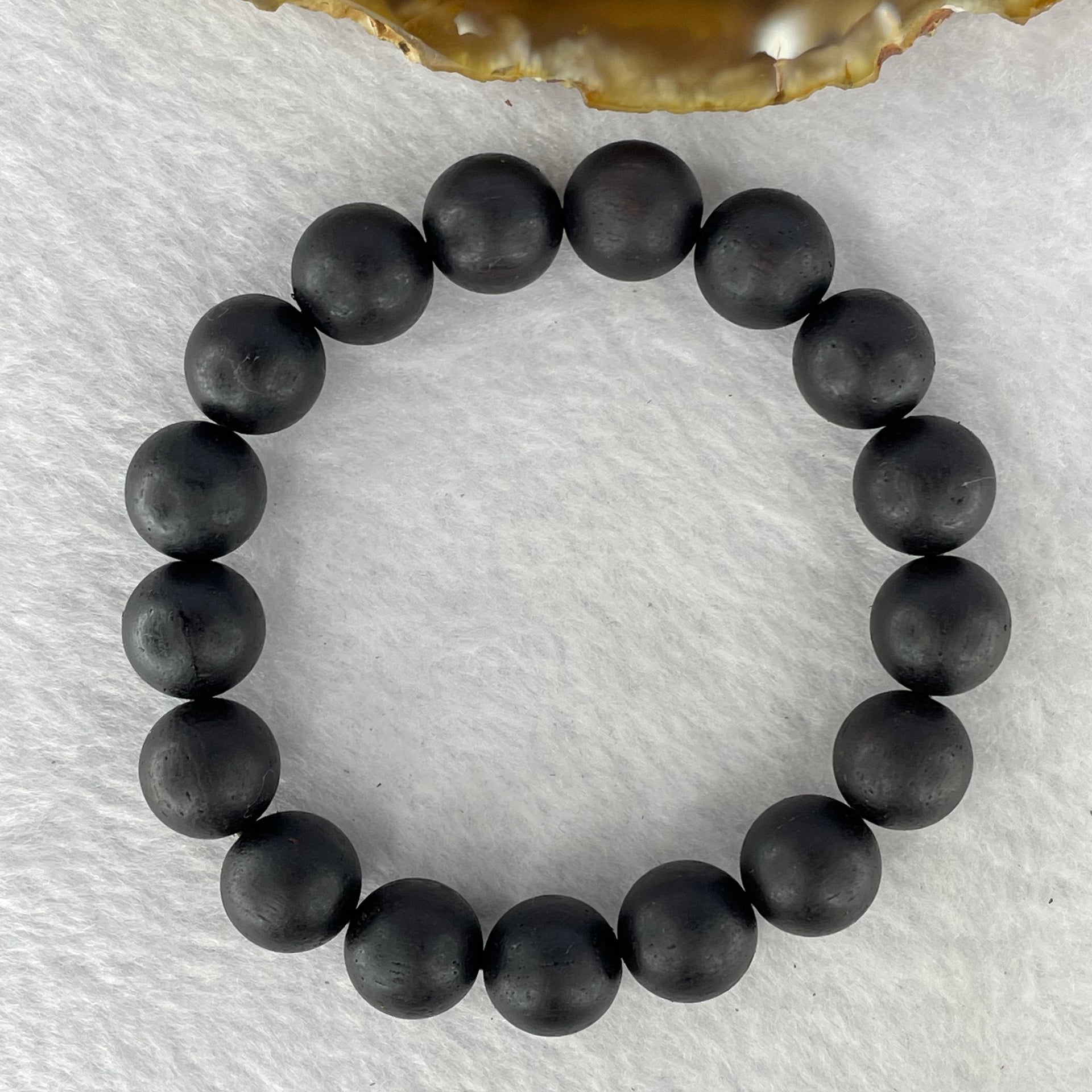 Natural Wild Hainan Jiang Zhen Xiang ( Acronychia Pedunculata) Beads Bracelet (Sinking Type) 天然野生海南降真香珠手链 14.22g 18cm / 12.3mm 17 Beads - Huangs Jadeite and Jewelry Pte Ltd