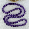 Good Grade Natural Amethyst Necklace 39.71g 52cm 7.3 by 79 Beads