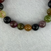 Good Grade Natural Tourmaline Beads Bracelet 好的天然碧玺珠手链 29.33g 16.5cm 9.9mm 20 Beads - Huangs Jadeite and Jewelry Pte Ltd