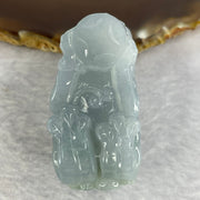 Grand Master Deep Intense Sky Blue Jadeite Pixiu 82.04g 50.6 by 25.7 by 29.2mm - Huangs Jadeite and Jewelry Pte Ltd