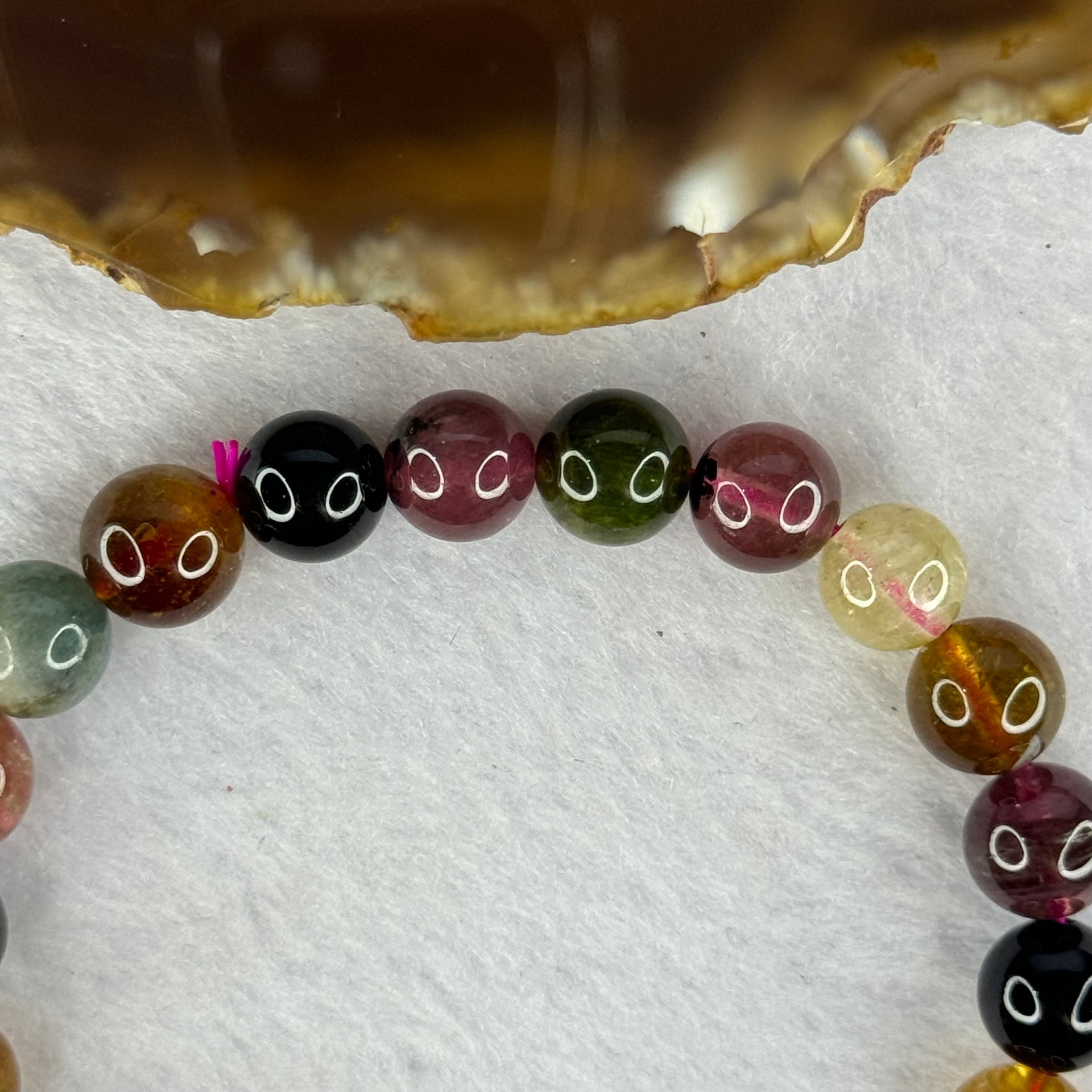 Good Grade Natural Tourmaline Beads Bracelet 好的天然碧玺珠手链 23.15g 16cm 9.0mm 22 Beads - Huangs Jadeite and Jewelry Pte Ltd