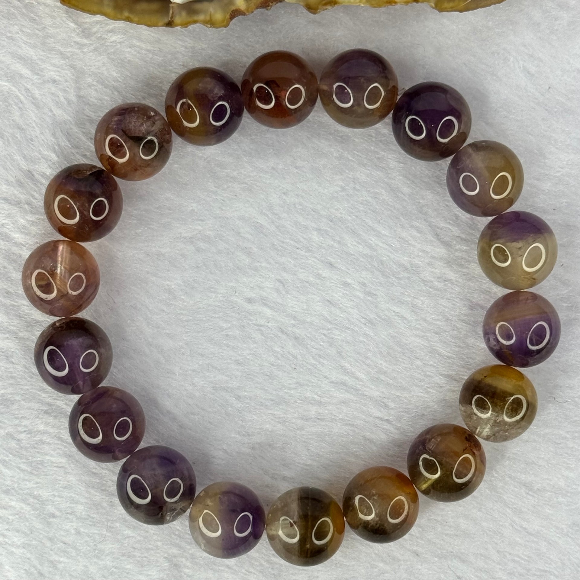 Natural Auralite 23 Bracelet 天然极光23手链 40.02g 18cm 11.9mm 18 Beads - Huangs Jadeite and Jewelry Pte Ltd