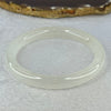 Transparent to White Quartzite Jade Bangle 天山玉手镯 60.6mm Bangle 38.60g 10.3 by 8.5mm