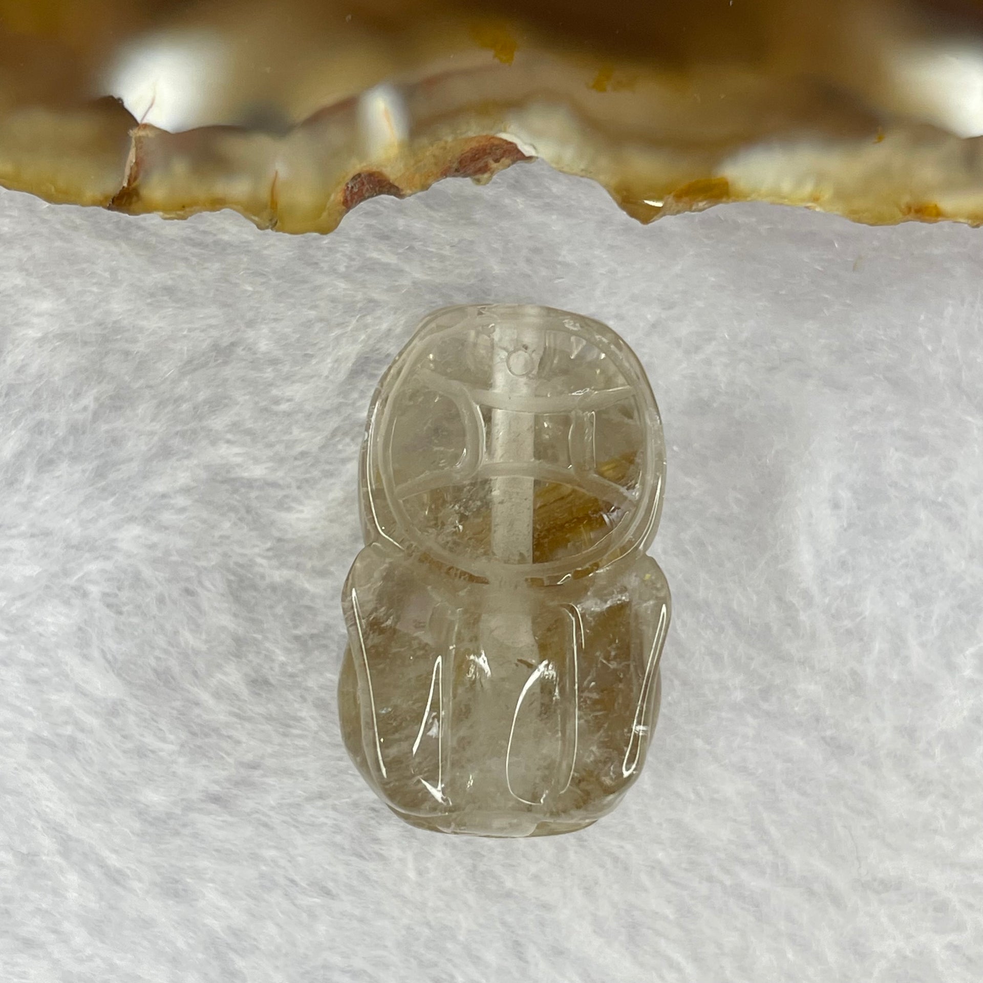 Good Grade Natural Golden Shun Fa Rutilated Quartz Pixiu Charm for Bracelet 天然金顺发水晶貔貅 6.43g 22.9 by 14.2 by 11.8mm - Huangs Jadeite and Jewelry Pte Ltd