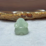 Type A Faint Green Jadeite Rabbit Pendant 7.18g 20.7 by 14.8 by 12.2mm - Huangs Jadeite and Jewelry Pte Ltd