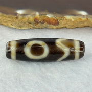 Natural Powerful Tibetan Old Oily Agate Sky Door Serenity 1 Eye Dzi Bead Heavenly Master (Tian Zhu) 一眼天诛 7.98g 38.3 by 11.6mm - Huangs Jadeite and Jewelry Pte Ltd