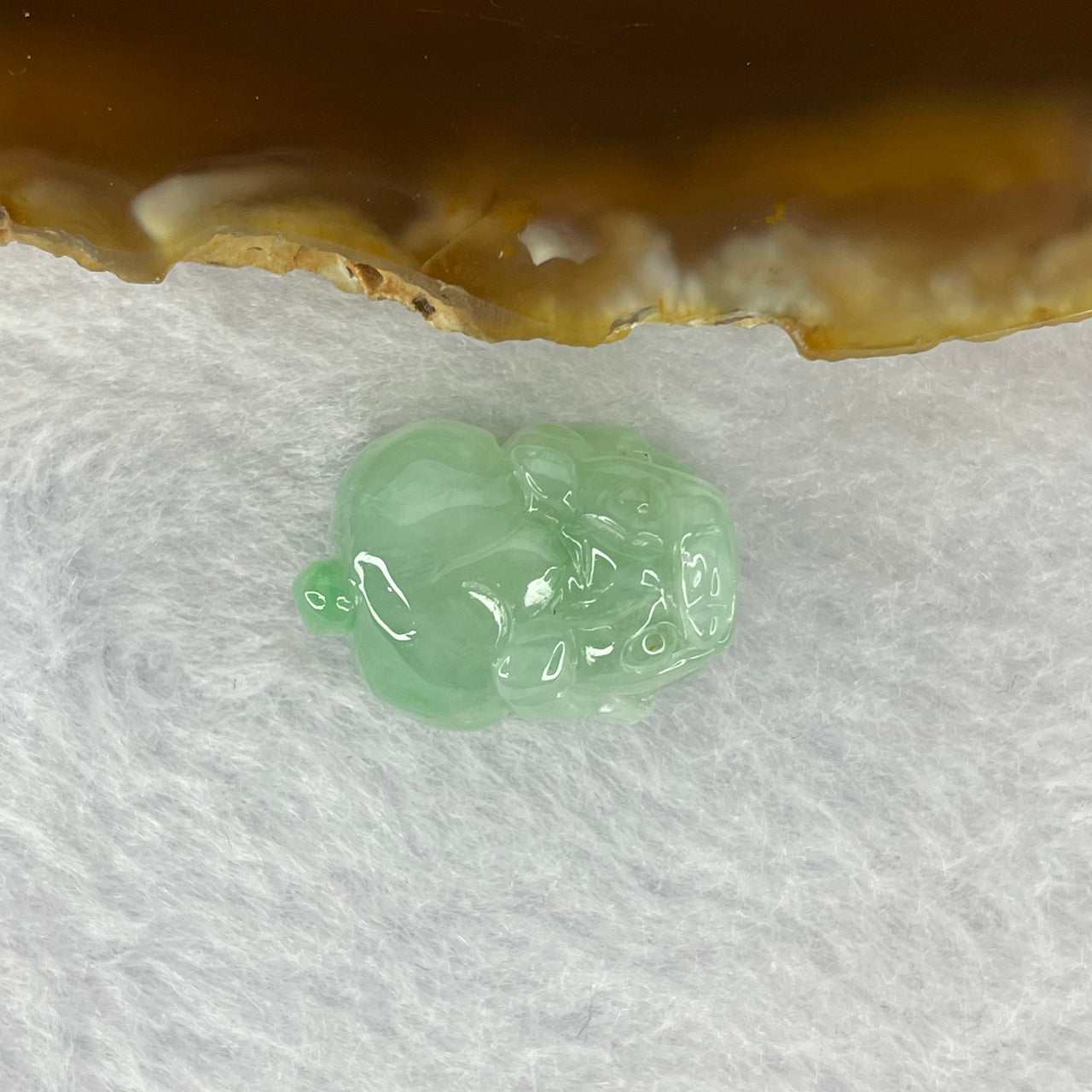 Type A Sky Blue Jadeite Pixiu Pendent A货天空蓝色翡翠貔貅牌  6.16g 19.5 by 14.0 by 11.7 mm - Huangs Jadeite and Jewelry Pte Ltd