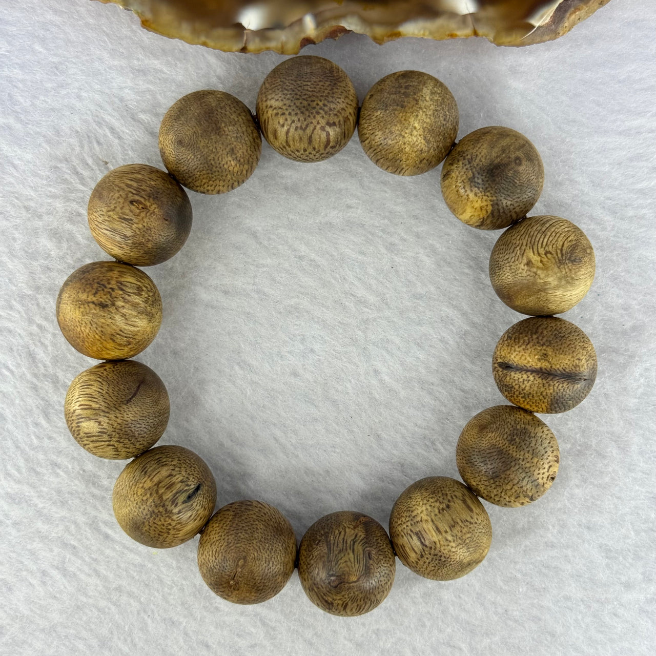 Natural Agarwood of Hainan Island 海南棋楠沉香 Floating Type 15.69g 16.3 mm 14 Beads - Huangs Jadeite and Jewelry Pte Ltd