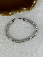 Cubic Zirconia in Sliver Bracelet 8.19g 5.8 by 2.5 by 1.8mm 50pcs - Huangs Jadeite and Jewelry Pte Ltd