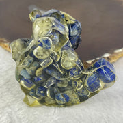 Acrylic with Natural Sodalite Bear Mini Display 126.49g 63.6 by 59.6 by 59.7mm - Huangs Jadeite and Jewelry Pte Ltd