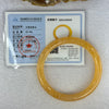 Transparent Orangey Yellow Quartzite Jade Bangle 天山玉手镯 Internal Diameter 59.4mm 29.90g 8.6 by 8.2mm