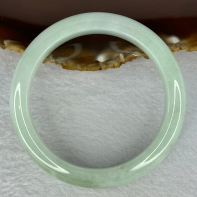 Type A Light Green Jadeite Bangle Internal Diameter 57.2mm 67.19g 14.0 by 8.9mm (Slight Internal Line)