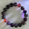 Super Rare Triple Excellence Grade Natural Transparent Dark Blackcurrant Super 7 Beads Bracelet 超级罕见三重卓越级透明深天然黑加仑超级七珠手链 43.49g 18cm 12.5mm 17 Beads - Huangs Jadeite and Jewelry Pte Ltd