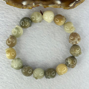 Natural Mixed Color Bodhi Beads in Paw Bracelet 16.93g 16cm 12.1mm 16 Beads - Huangs Jadeite and Jewelry Pte Ltd