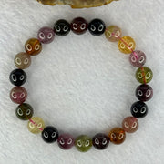 Good Grade Natural Tourmaline Beads Bracelet 好的天然碧玺珠手链 22.77g 16cm 8.9mm 22 Beads - Huangs Jadeite and Jewelry Pte Ltd