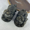 Rare Natural Tibetan Meteorite Tektite Pixiu Display Pair 832.1g each about 87.1 by 50.9 by 50.3mm