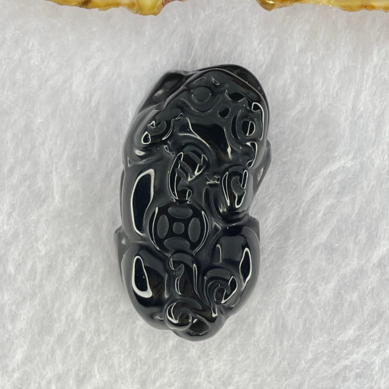 Black Obsidian Pixiu Charm 12.42g 33.2 by 18.3 by 13.2mm