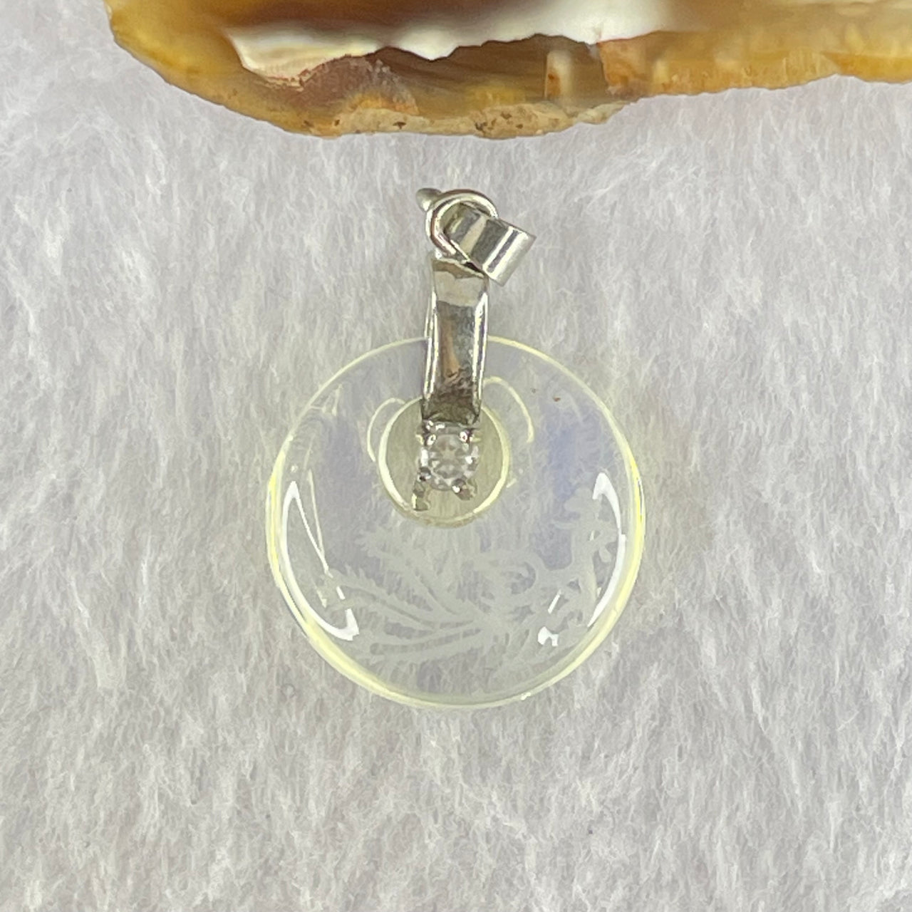 Opalite Phoenix Pendant with S925 Sliver Clasps 3.35g 19.2 by 6.4mm