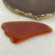 Natural Carnelian Agate Gua Sha Massage Tool 42.09g 84.7 by 58.1 5.0mm - Huangs Jadeite and Jewelry Pte Ltd