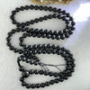 Natural Black Amber Beads Necklace 天然黑琥珀项链 39.36g 88cm 13.0mm 1 Bead 10mm 1 Bead 8.7mm 108 Beads