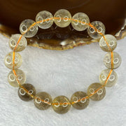 Natural Golden Rutilated Quartz Beads 天然金发水晶手链 68.47g 20cm 14.7mm 16 Beads - Huangs Jadeite and Jewelry Pte Ltd