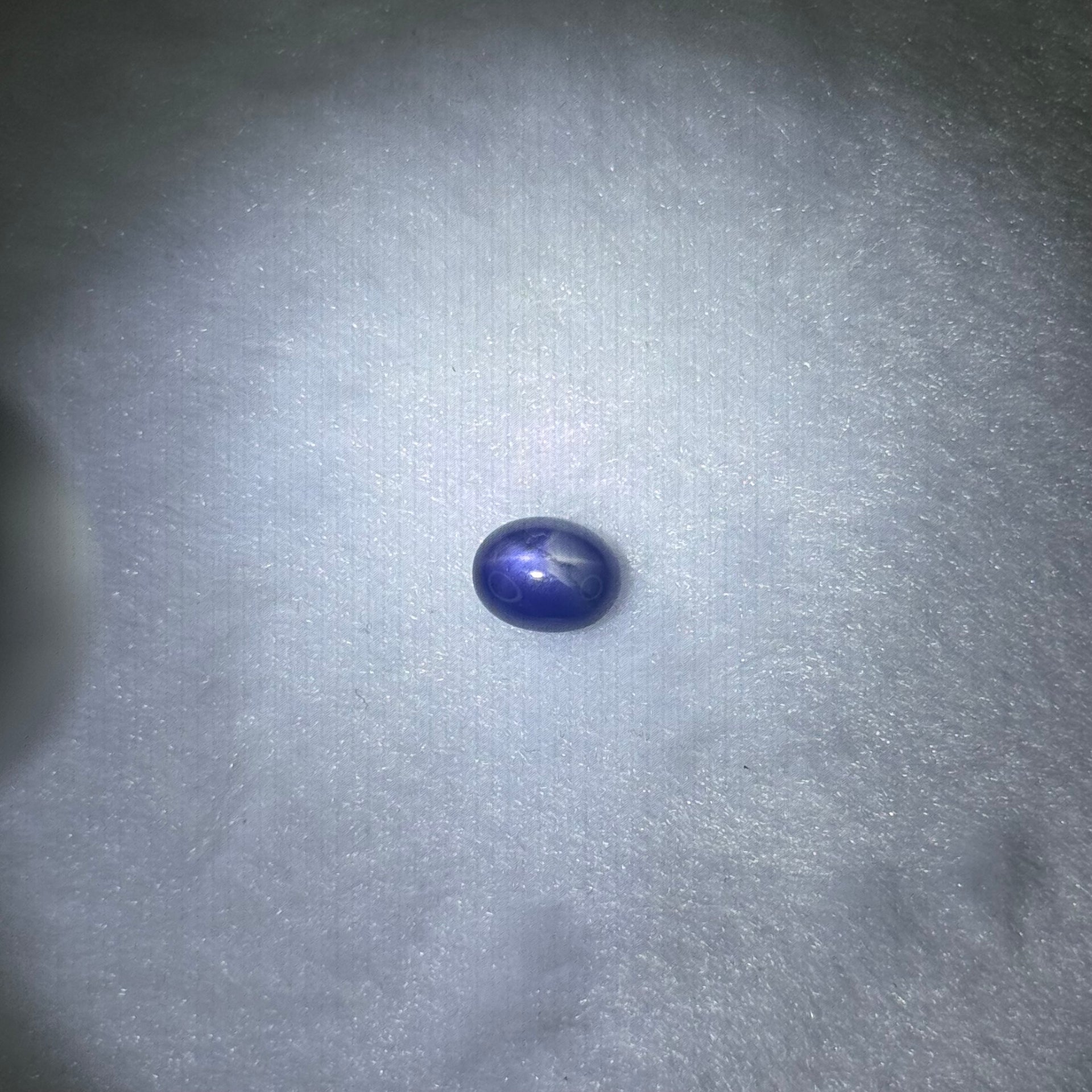 Natural Blue Star Sapphire Cabochon 3.65ct 9.3 by 7.2 by 4.9mm - Huangs Jadeite and Jewelry Pte Ltd