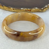 Peach Yellow Purple Quartzite Jade Bangle 天山玉手镯 63.0mm 75.54g 18.4 by 9.9mm