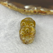 Above Average Grade Natural Golden Rutilated Quartz Pixiu Charm for Bracelet 天然金发水晶貔貅 7.53g 25.5 by 15.5 by 11.0mm - Huangs Jadeite and Jewelry Pte Ltd