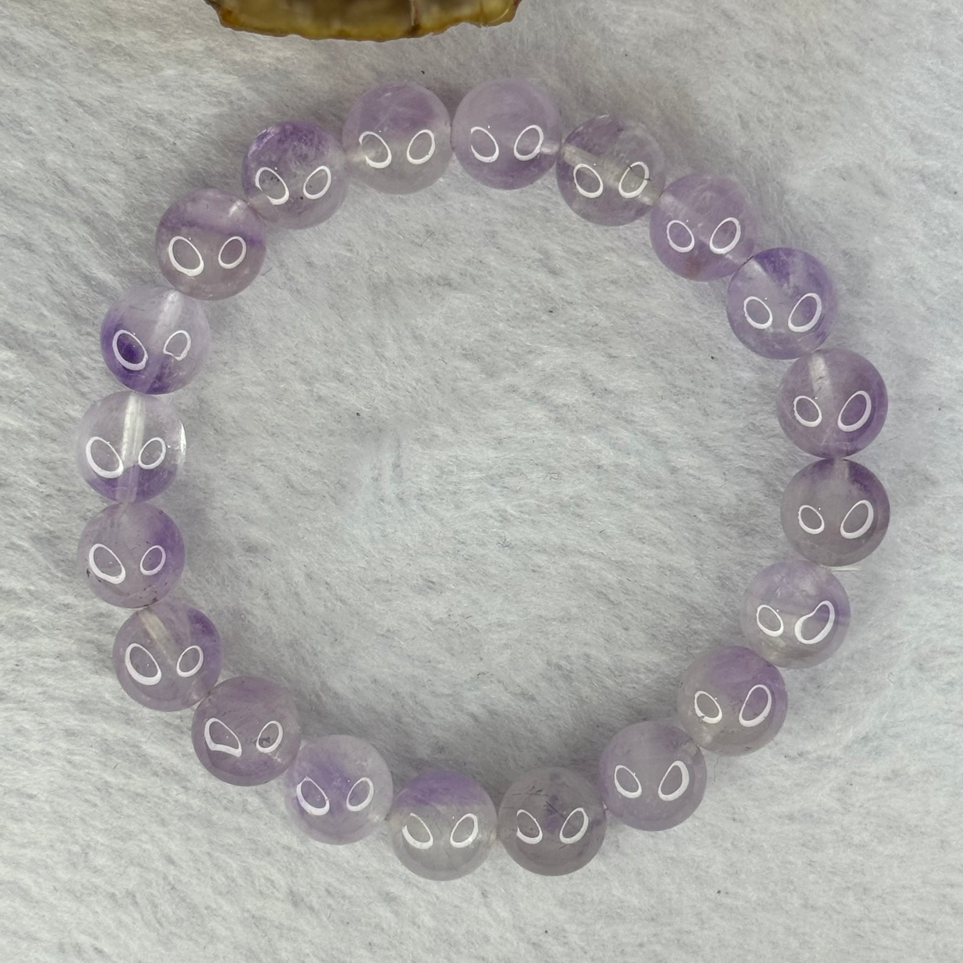 Natural Super 7 Amethyst Beads Bracelet 天然紫超七手链 25.25g 16.5cm 9.8mm 20 Beads - Huangs Jadeite and Jewelry Pte Ltd