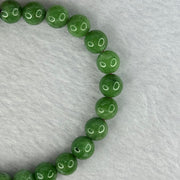 Natural Emerald And Ruby Zoisite Beads Bracelet 18.25g 16cm 7.7mm 25 Beads - Huangs Jadeite and Jewelry Pte Ltd