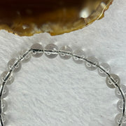 Natural Titanium Rutilated Clear Quartz 11.08g 15cm 6.9mm 27 Beads - Huangs Jadeite and Jewelry Pte Ltd