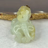 Natural Greyish White and Brown Nephrite Pixiu Mini Display / Pendant 36.27g 45.0 by 26.2 by 27.8mm - Huangs Jadeite and Jewelry Pte Ltd