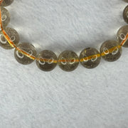 Natural Golden Rutilated Quartz Beads 天然金发水晶手链 47.97g 19cm 13.0mm 17 Beads - Huangs Jadeite and Jewelry Pte Ltd