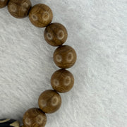 Natural Six Way Wooden Bead With 3 Eyes Dzi Bead Tian Zhu Beads Bracelets 天然六道木带三眼天珠手链 10.56g 16cm 10.3mm 17 Beads/ 13.8 by 10.1mm 1 Bead - Huangs Jadeite and Jewelry Pte Ltd