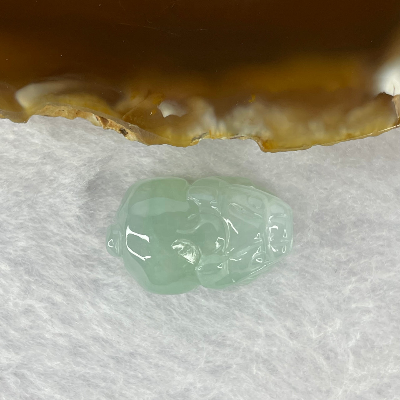 Type A Sky Blue Jadeite Pixiu Pendent A货天空蓝色翡翠貔貅牌  9.56g 22.0 by 14.6 by 14.6 mm - Huangs Jadeite and Jewelry Pte Ltd