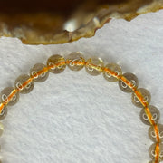 Natural Golden Rutilated Quartz Beads 天然金发水晶手链 17.51g 15cm 8.4mm 23 Beads - Huangs Jadeite and Jewelry Pte Ltd