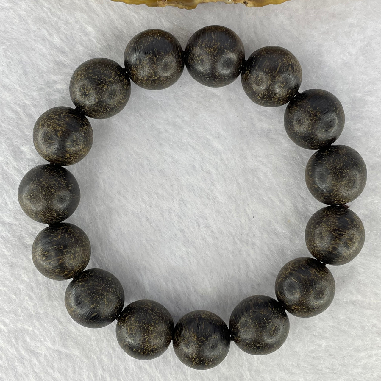 Natural Old Wild Indonesia Agarwood Beads Bracelet (Sinking Type) 天然老野生印尼沉香珠手链 23.07g 18 cm / 13.7 mm 15 Beads - Huangs Jadeite and Jewelry Pte Ltd