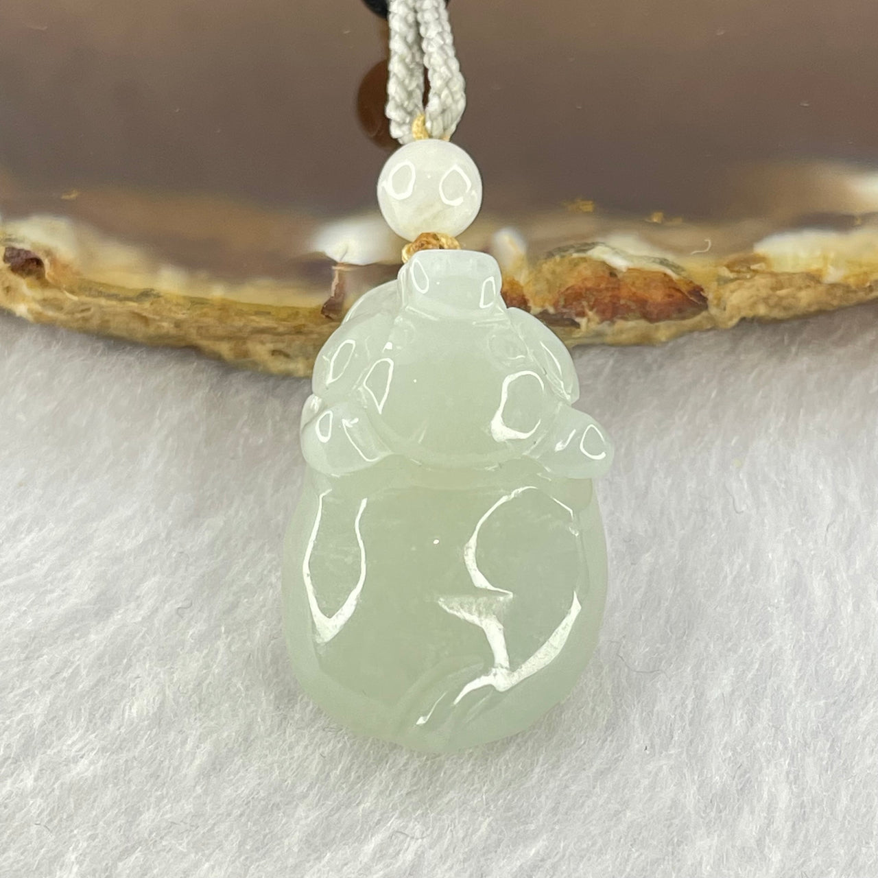 Type A Light Green Jadeite Pig Pendent 11.96g 25.9 by 17.3 by 12.2mm