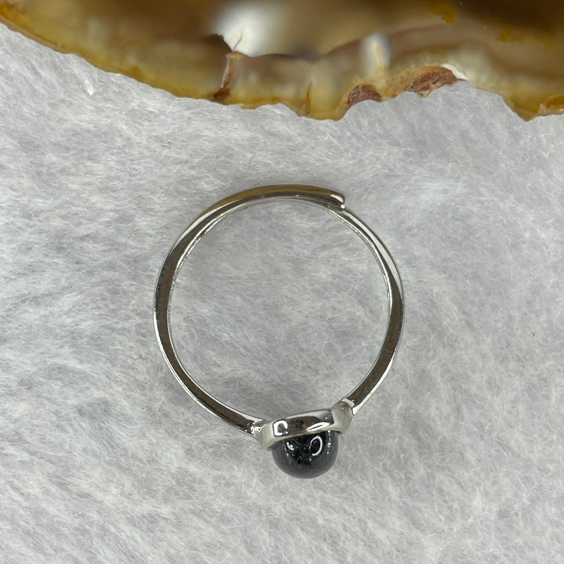 Good Grade Natural Super 7 Crystal in 925 Sliver Ring (Adjustable Size) 天然超级七水晶 925 银戒指（可调节尺寸) 1.47g 8.5 by 5.0 by 4.1mm - Huangs Jadeite and Jewelry Pte Ltd